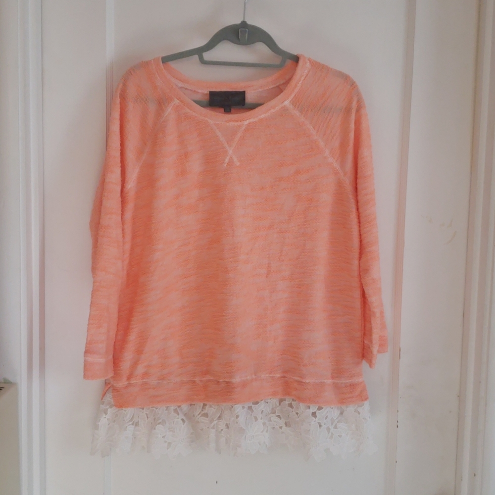 Saturday in Brooklyn Peach Sweater